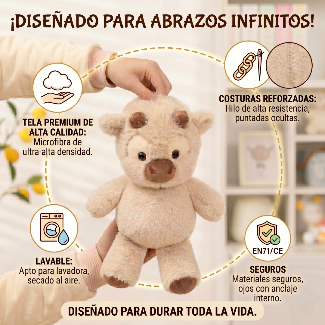 Peluche de vaca corredora