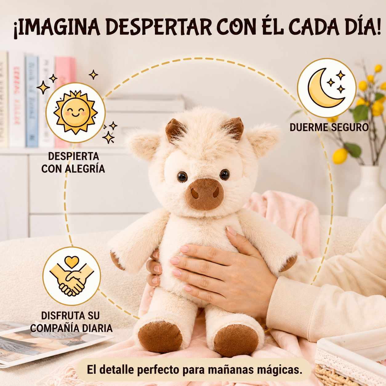Peluche de vaca corredora